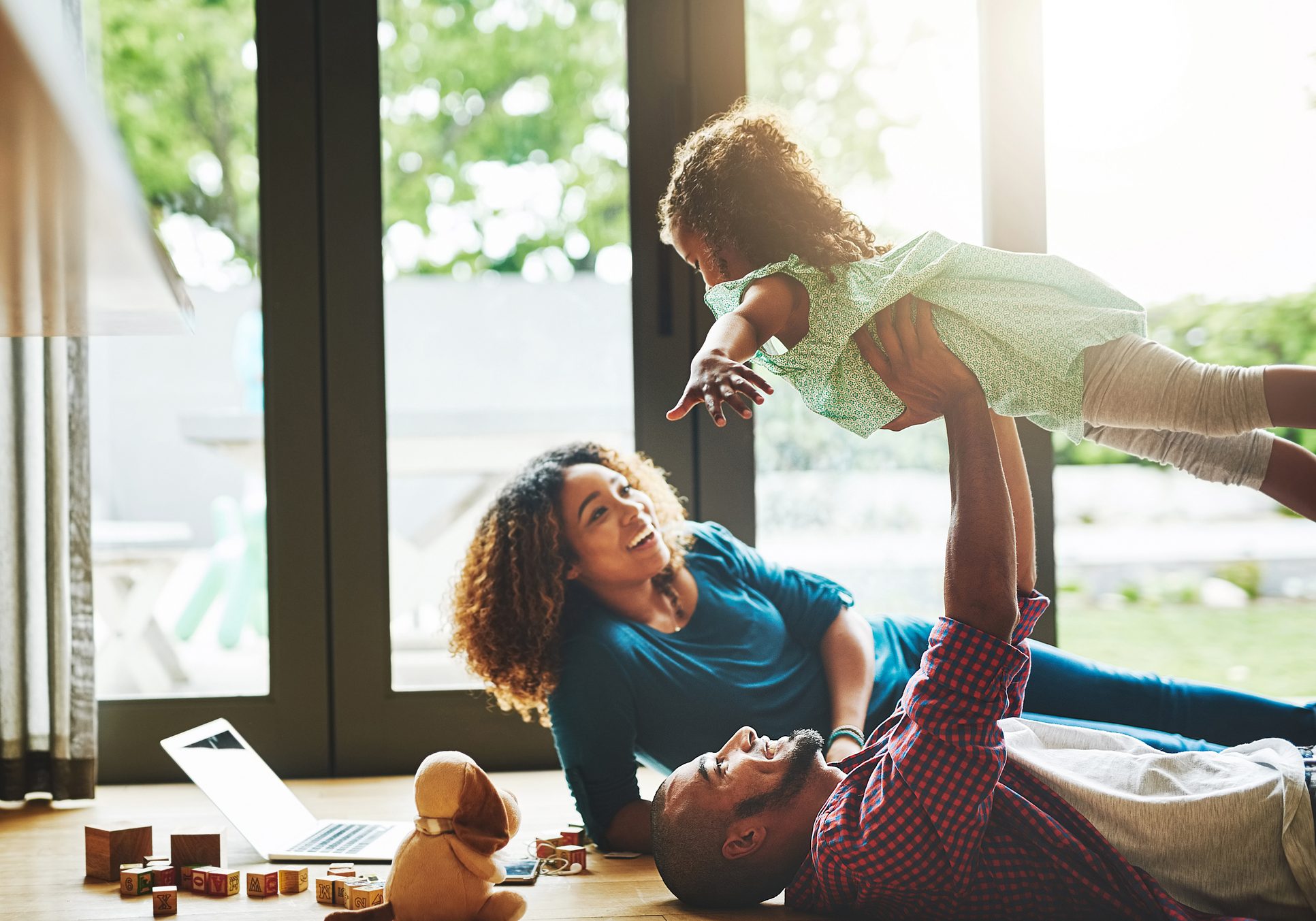 Cropped shot of a family of three spending quality time together